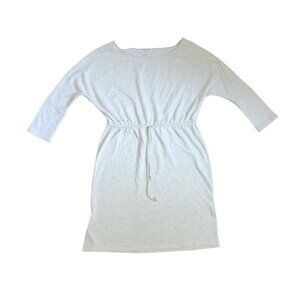 Cupcakes & Cashmere Sweatshirt Dress Womens L Large Solid Grey Gray Dolman